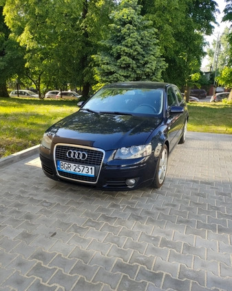 Audi A3 cena 17600 przebieg: 170000, rok produkcji 2007 z Warszawa małe 154